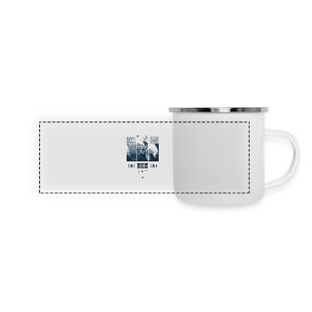 Diskusfisch Buntbarsch Aquarium Fischhalter - Panorama Emaille-Tasse - Weiß - Vorne