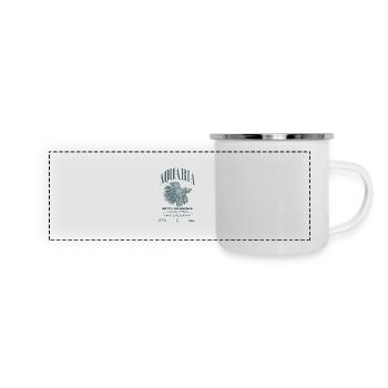 Betta Fish Keeper Moderne Streetwear - Panorama Emaille-Tasse - Weiß - Vorne
