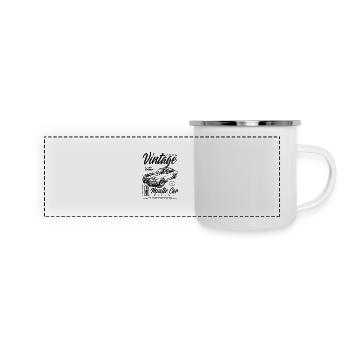 Je ne suis pas vieux Je suis Voiture classique Vintage Né(e) En 1996 - Mug panoramique émaillé - blanc - Devant