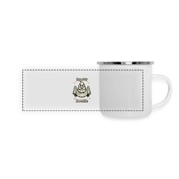 lastLustiges Kackhaufen Gespenst Kostümidee - Panorama Emaille-Tasse - Weiß - Vorne