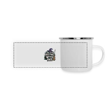 This is my resting witch face Spooky Halloween Wit - Panoramic Camper Mug - white - Front