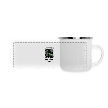 Oldtimer Traktor Bauer Geburtstag Jahrgang 1992 - Panorama Emaille-Tasse - Weiß - Vorne