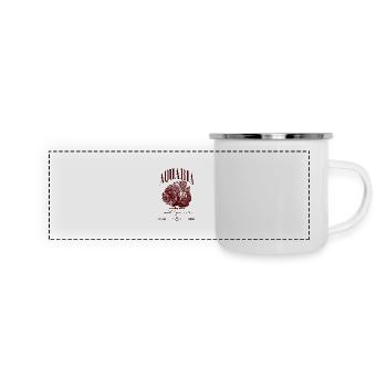 Oscar Fish Water Change Monster Fish - Panoramic Camper Mug - white - Front