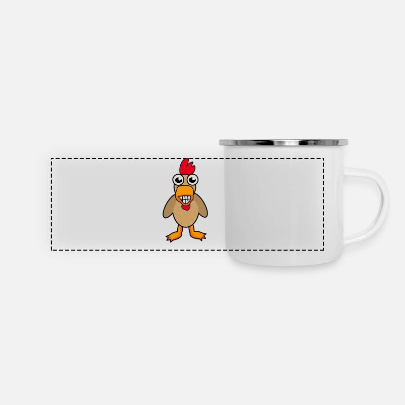 Rooster - Panoramic Camper Mug - white