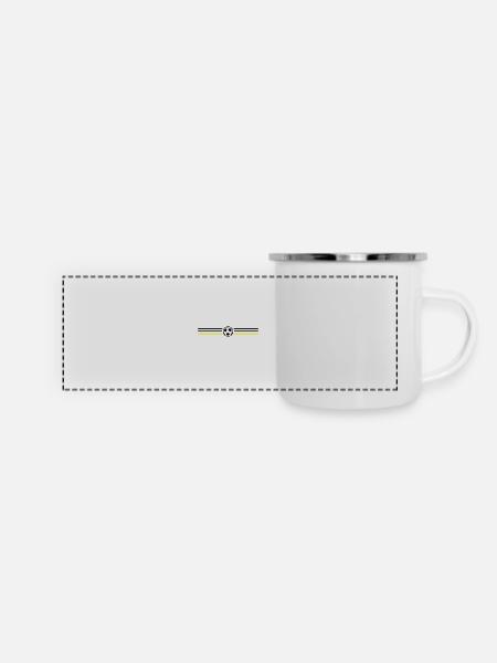 Fussball Meisterschaft Deutschland - Panorama Emaille-Tasse - Weiß
