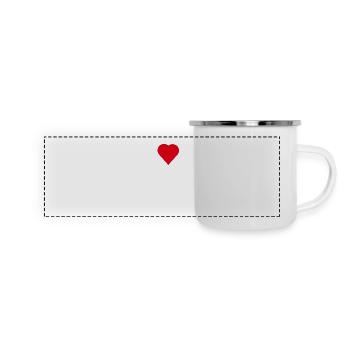 I LOVE TESTOSTERON WEISS - Panorama Emaille-Tasse - Weiß - Vorne
