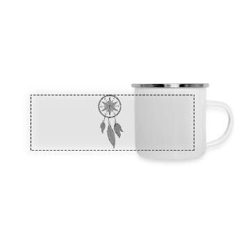 Grey Dream Catcher - Mug panoramique émaillé - blanc - Devant