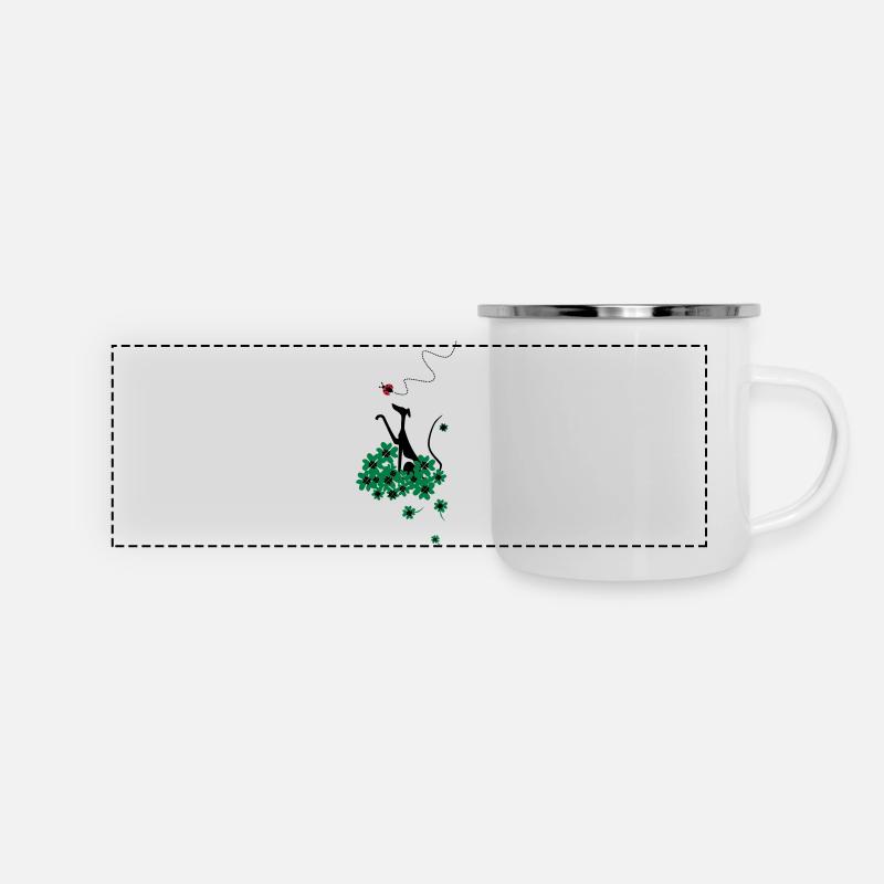 porte-bonheur - Mug panoramique émaillé - blanc