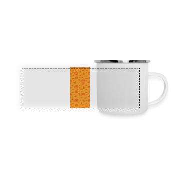 Halloween Koffer 3 - Panorama Emaille-Tasse - Weiß - Vorne