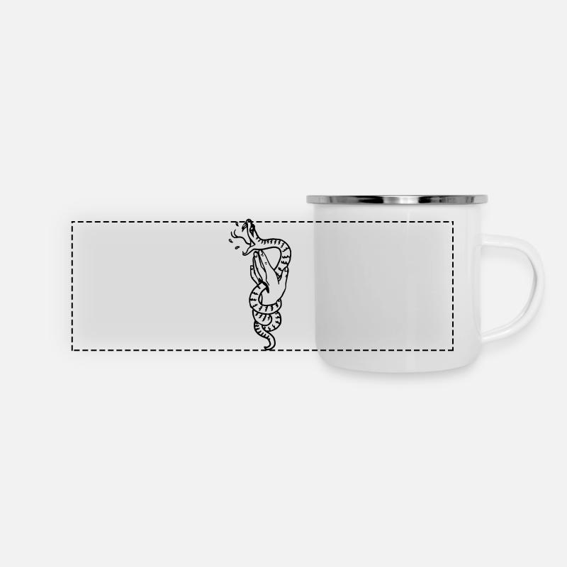 Snake - Panoramic Camper Mug - white