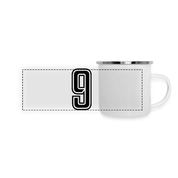 9 - Panorama Emaille-Tasse - Weiß - Vorne