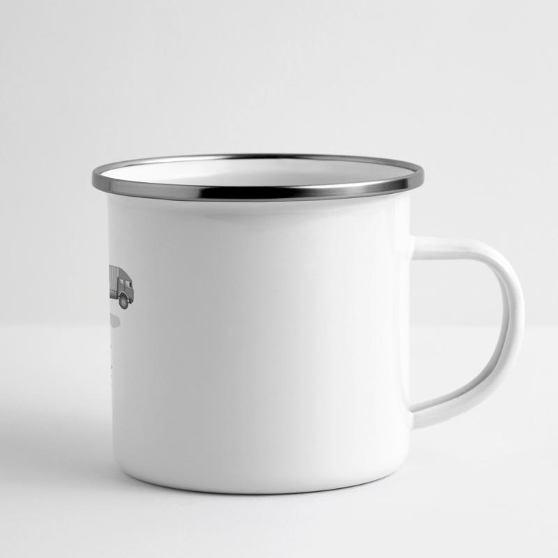 Evolution Container LKW Panorama Emaille-Tasse