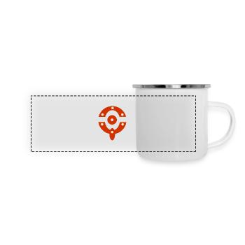 Motif N°10 - Mug panoramique émaillé - blanc - Devant