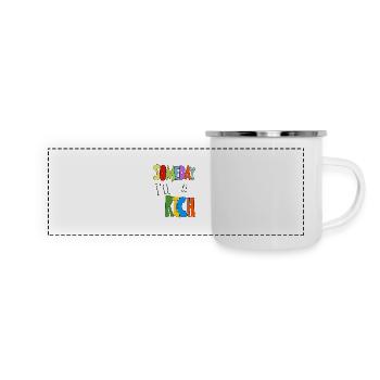 Rich - Panorama Emaille-Tasse - Weiß - Vorne