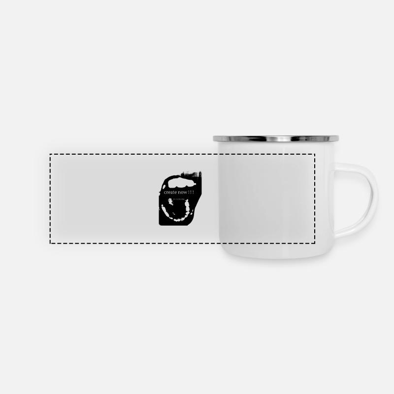 « create now » Scream Scream par DVWSDM - Mug panoramique émaillé - blanc