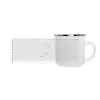 Yoga Shirt / Iyengar Zitat - Panorama Emaille-Tasse - Weiß - Vorne