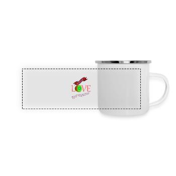 Love, Friends, Family, Partners, Happiness, Life, Healthy - Panoramic Camper Mug - white - Front