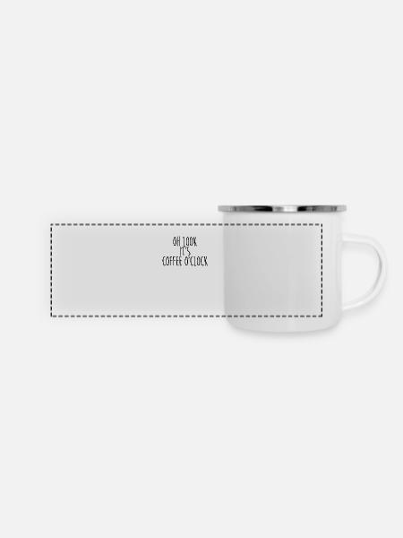 Coffee o'clock - Panoramic Camper Mug - white