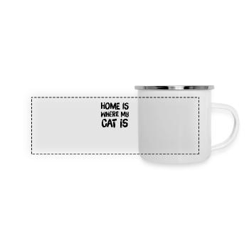 Les chats sont Geil - Mug panoramique émaillé - blanc - Devant