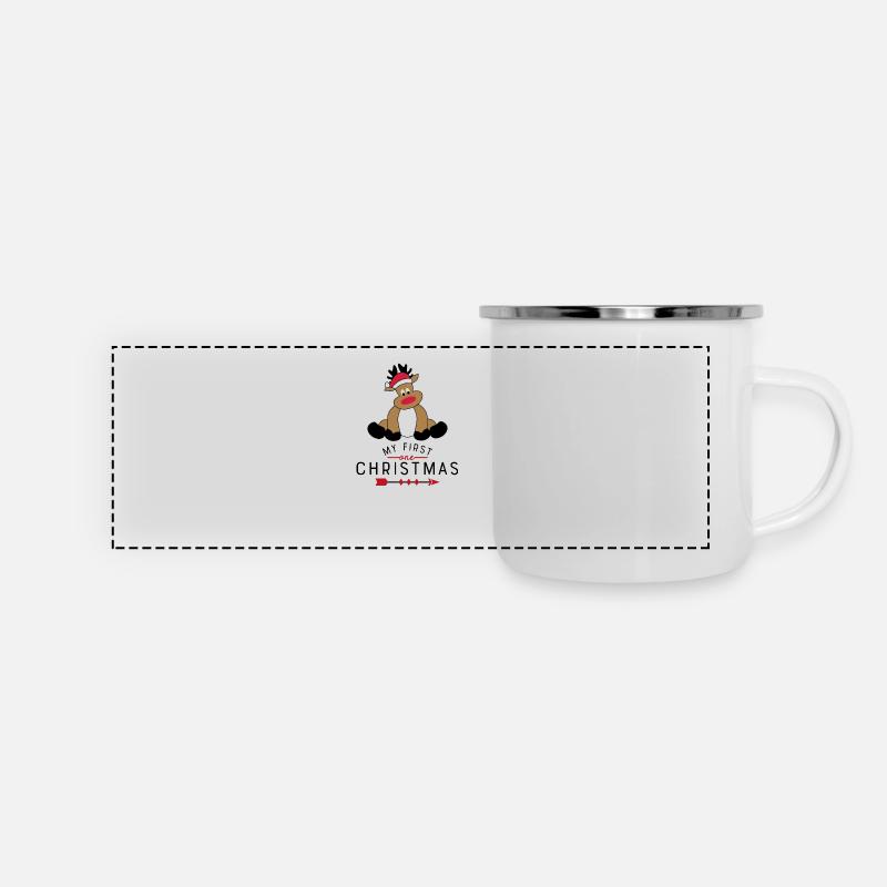 Noël - Mug panoramique émaillé - blanc