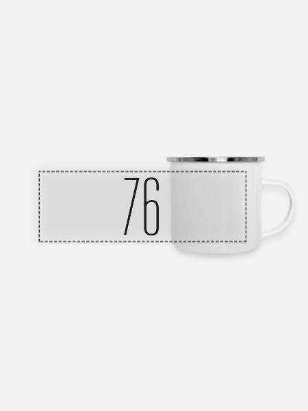 76 - Panorama Emaille-Tasse - Weiß