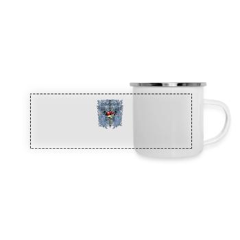 make love not war - Panorama Emaille-Tasse - Weiß - Vorne