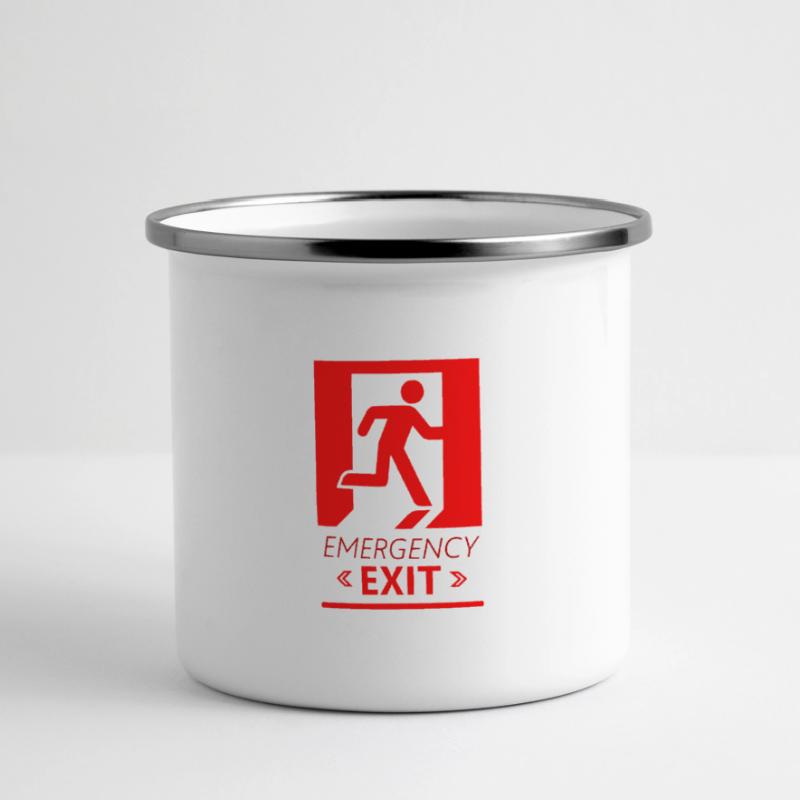 Emergency EXIT Basic Red Panoramic Camper Mug