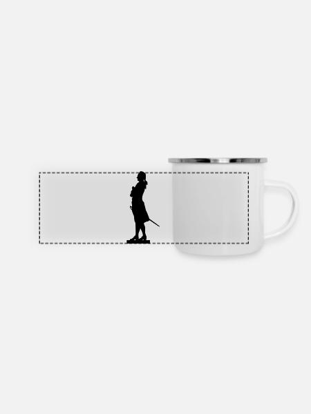Johann Wolfgang von Goethe - Panorama Emaille-Tasse - Weiß