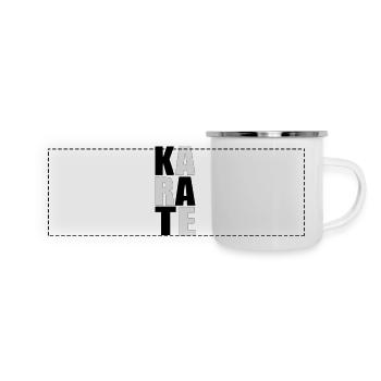 KARATE Sport Japon combat cadeau anniversaire - Mug panoramique émaillé - blanc - Devant