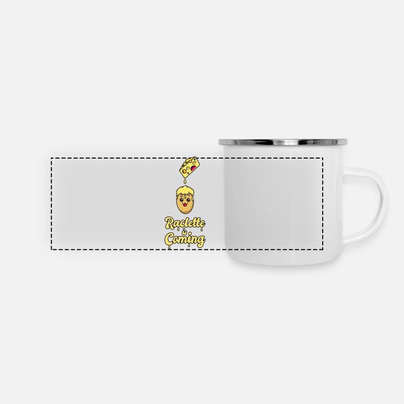 Raclette Is Coming - Panoramic Camper Mug - white