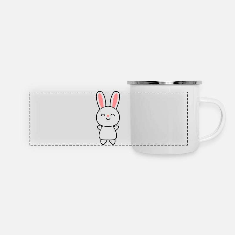 Cute Rabbit / Bunny - Panoramic Camper Mug - white