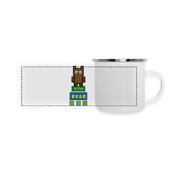 Brownbear in Retrostyle - Panoramic Camper Mug - white - Front