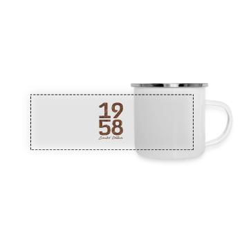 Vintage 1958 Limited Edition Rust Look - Panoramic Camper Mug - white - Front