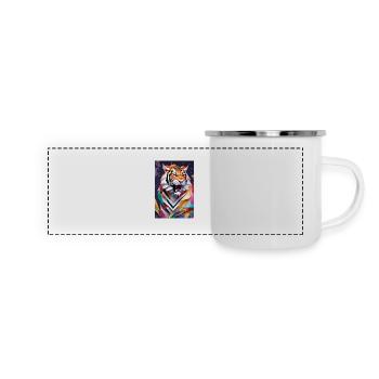 King of the Jungle - Roaring Tiger - Panoramic Camper Mug - white - Front