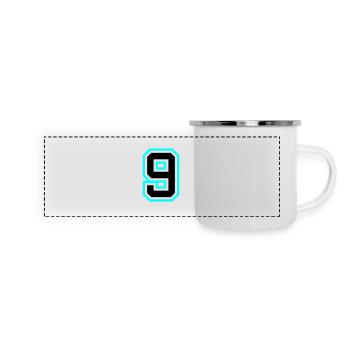 9 number symbol - Panoramic Camper Mug - white - Front