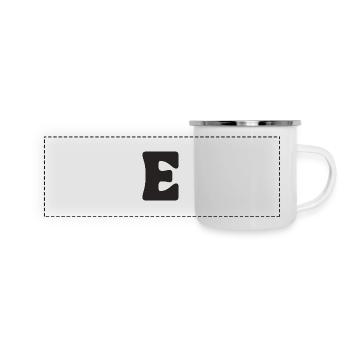 E - Panorama Emaille-Tasse - Weiß - Vorne