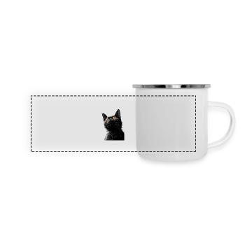 Black cat Peter - Panoramic Camper Mug - white - Front