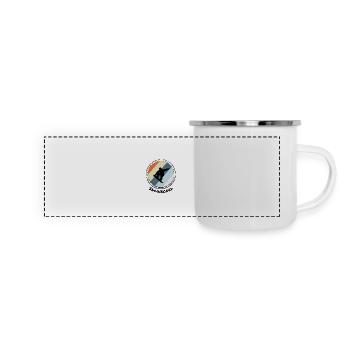 Snowboard - Panorama Emaille-Tasse - Weiß - Vorne