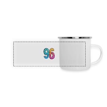96 Symbole numérique - Mug panoramique émaillé - blanc - Devant