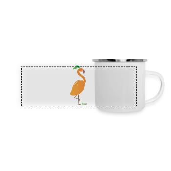 flamango - Panorama Emaille-Tasse - Weiß - Vorne
