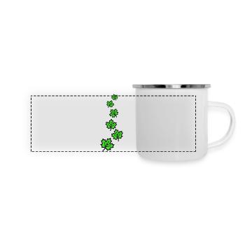 Maple Leaf Autumnal Leaves - Panoramic Camper Mug - white - Front