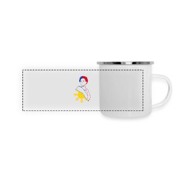 Philippinen Filipina Flagge Dalagang I Geschenk - Panorama Emaille-Tasse - Weiß - Vorne