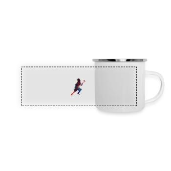 L’art sportif de la crosse #lacrosse #sport - Mug panoramique émaillé - blanc - Devant