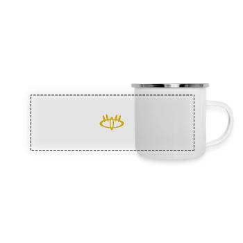 Motif N°2 - Mug panoramique émaillé - blanc - Devant