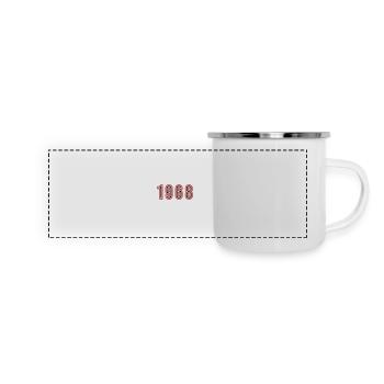 1968 Jahr Zahl - Panorama Emaille-Tasse - Weiß - Vorne
