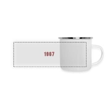 1967 Jahr Zahl - Panorama Emaille-Tasse - Weiß - Vorne