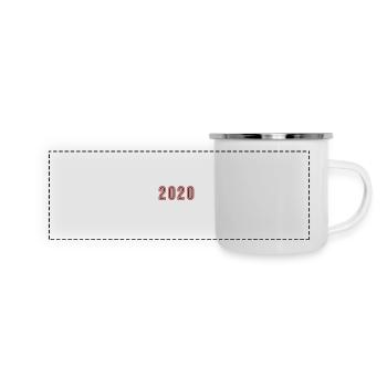 Numéro de l’année 2020 - Mug panoramique émaillé - blanc - Devant