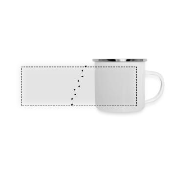 Bambi im Schnee - Panorama Emaille-Tasse - Weiß - Vorne