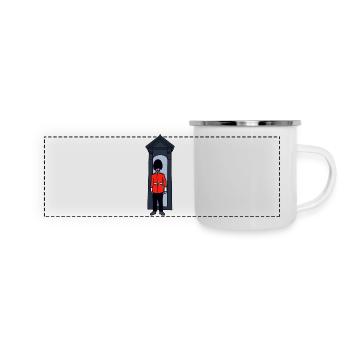 Garde - Mug panoramique émaillé - blanc - Devant