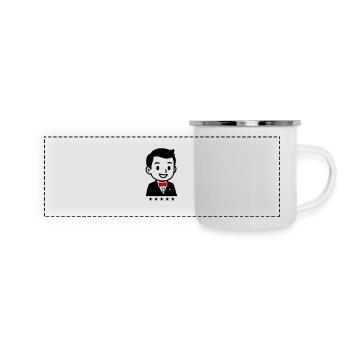 Bräutigam - Panorama Emaille-Tasse - Weiß - Vorne
